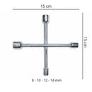 Llave De Cruz Compacta 15X15 Moto Auto Uso Diario MTC821