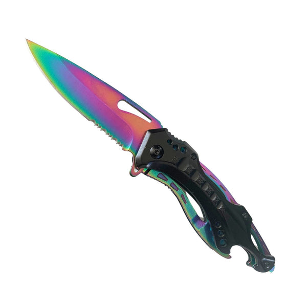 Navaja manual plegable tornasol, destapador, clip 10216