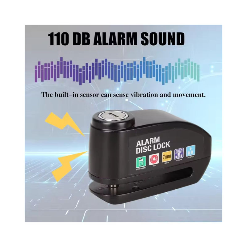 Candado alarma sensor movimiento cable IMPERMEABLE PIN 7mm S1409