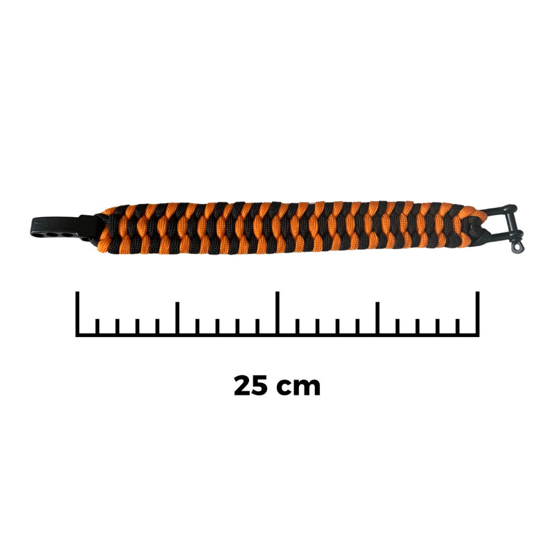 Pulsera Paracord de supervivencia panza de vibora doble BB886
