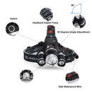 Lámpara Minera LED 8000 LM Triple Luz Recargable USB-C Ajuste 90° AL-006A