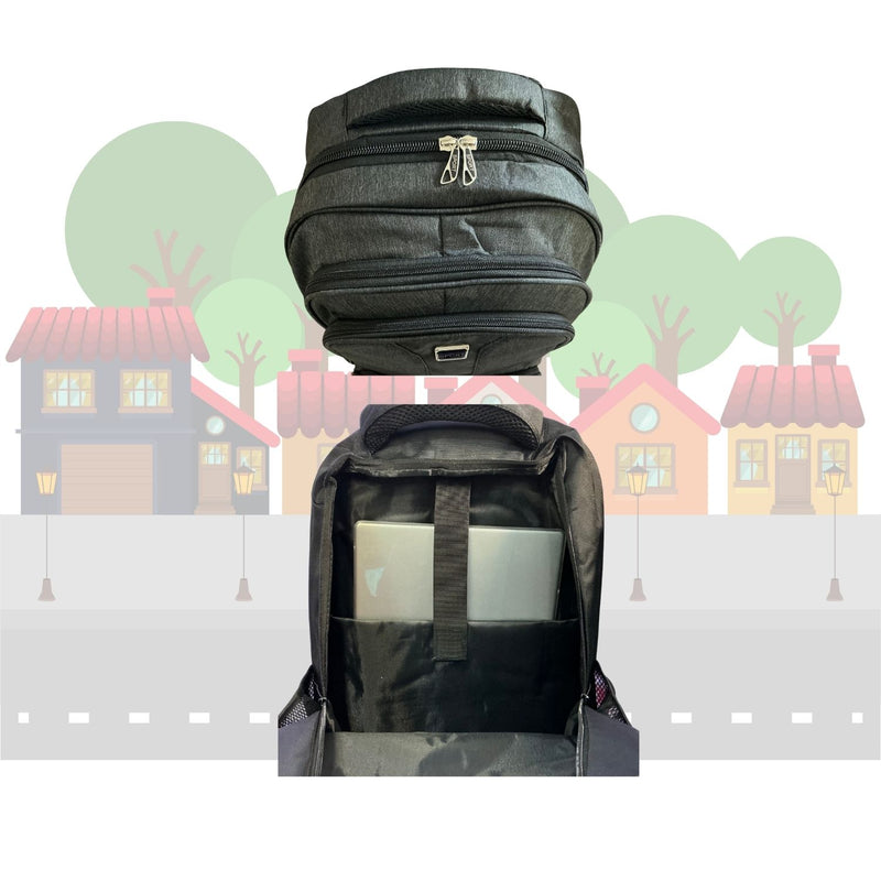 Mochila ergonómica Cinturón Laptop Porta Botellas 5 compartimientos 25 lts BB1662