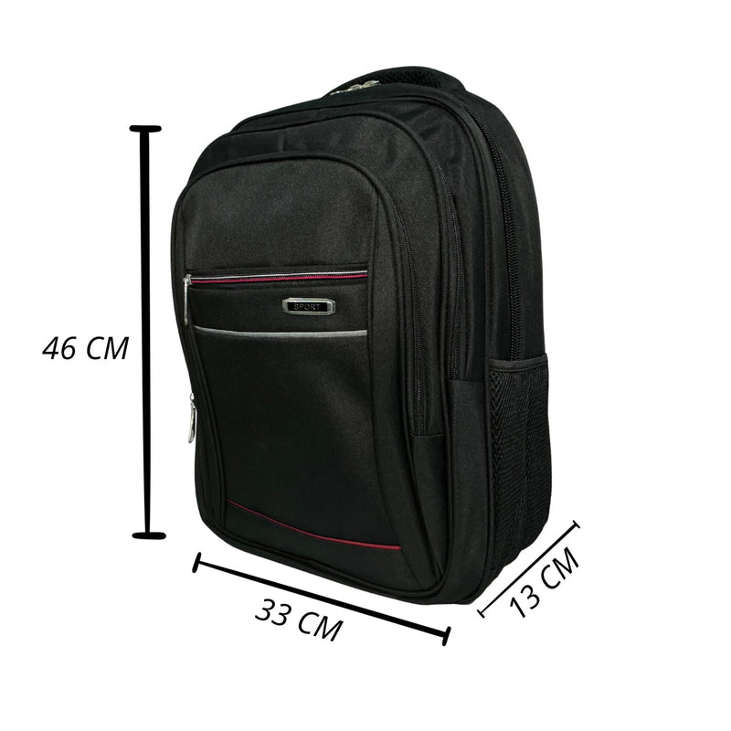 Mochila 5 Compartimentos 20Lts Seguridad Laptop Porta Botellas BB1664