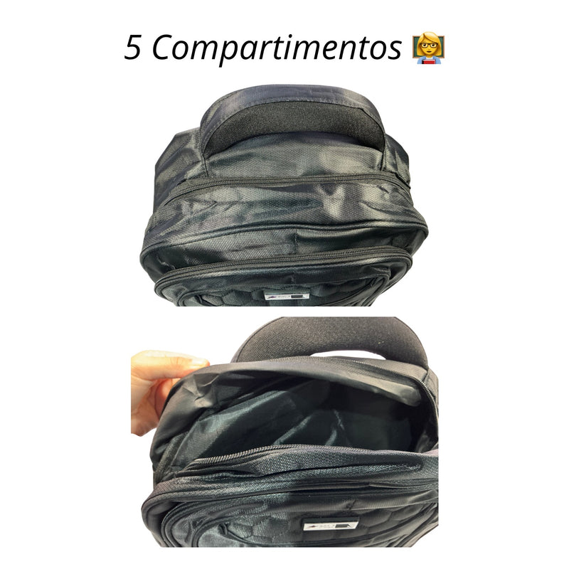 Mochila 25 lts, LapTOP, PortaBotellas, 5 compartimientos, UltraSlim, , texturizada BB1665