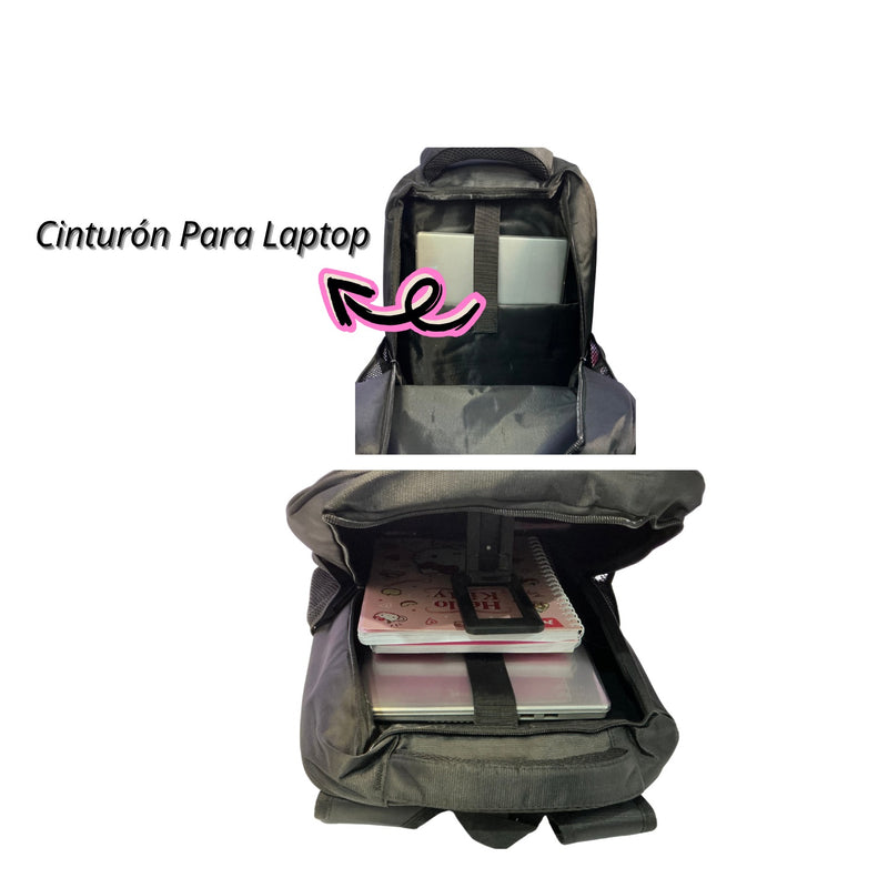 Mochila Cinturón Laptop Porta Botellas  7 Compartimentos 28 LTS BB1670