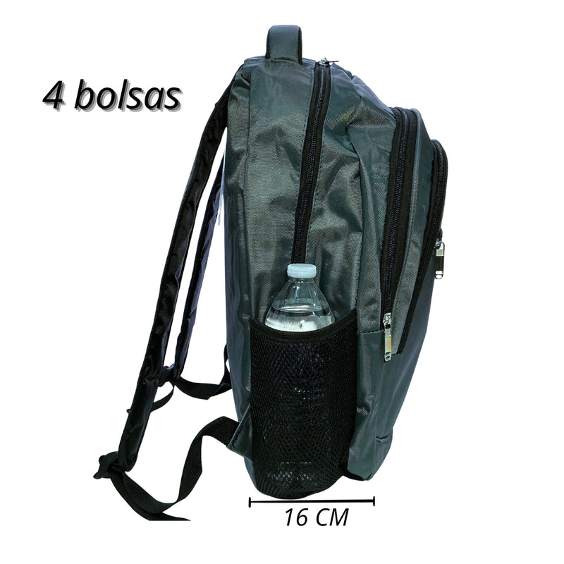 Mochila 25 lts 7 Compartimentos Porta Botella LapTop Impermeable Haza BB1702