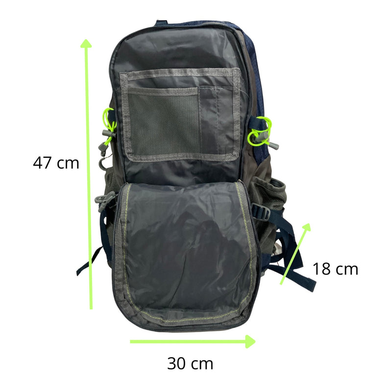 Mochila Alpinismo Silbato*Arnés ergonómico 40 Lts Ventilación*c/ malla + funda 6099