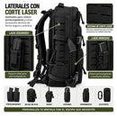 Mochila Táctica Corte Láser 19 Lts "Apertura 180°" porta cargadores lateral   BK087