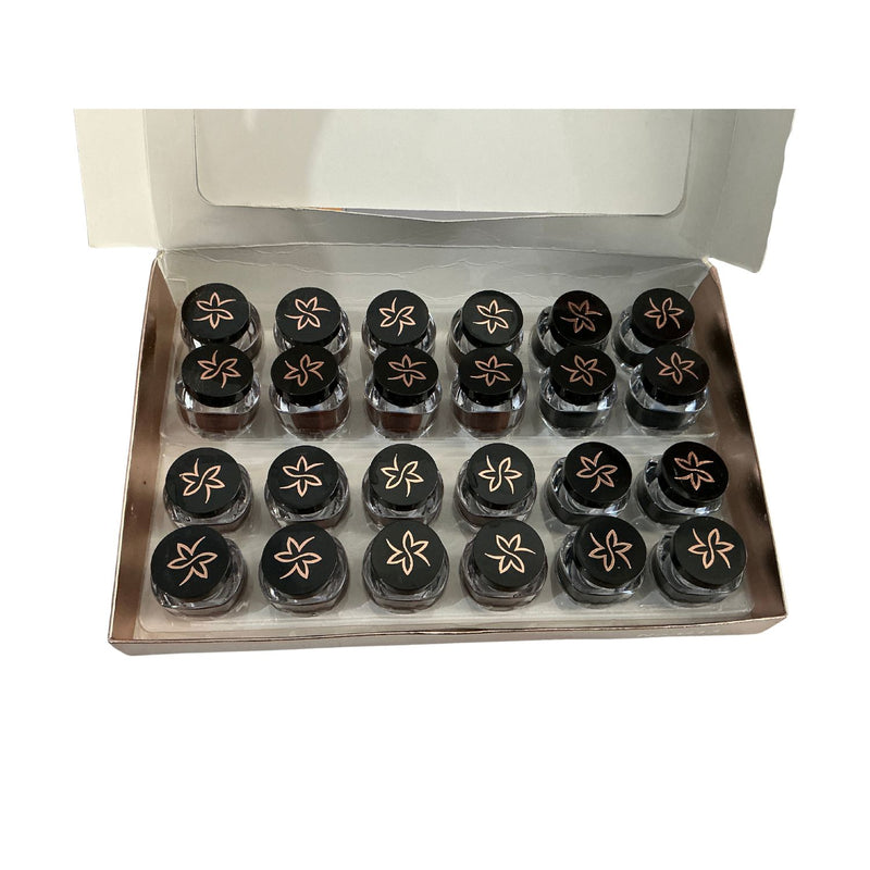 Delineador en crema cafe y negro 24 pz BL024