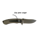 Navaja Plegable C/mango de madera en Acero inoxidable  CM72