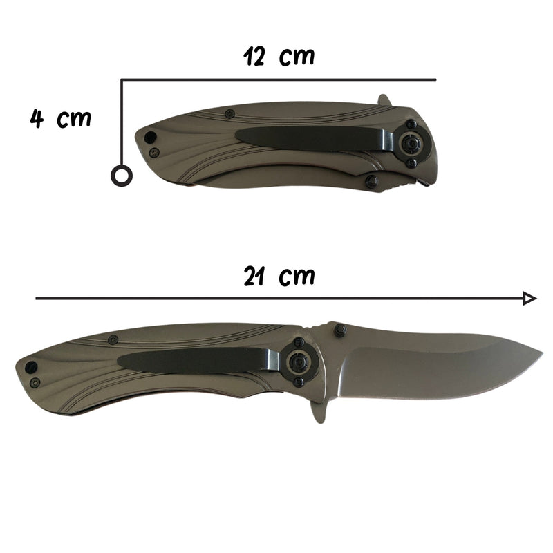 Navaja Plegable C/mango de madera en Acero inoxidable  CM72