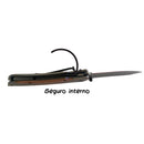 Navaja Plegable C/mango de madera en Acero inoxidable  CM72