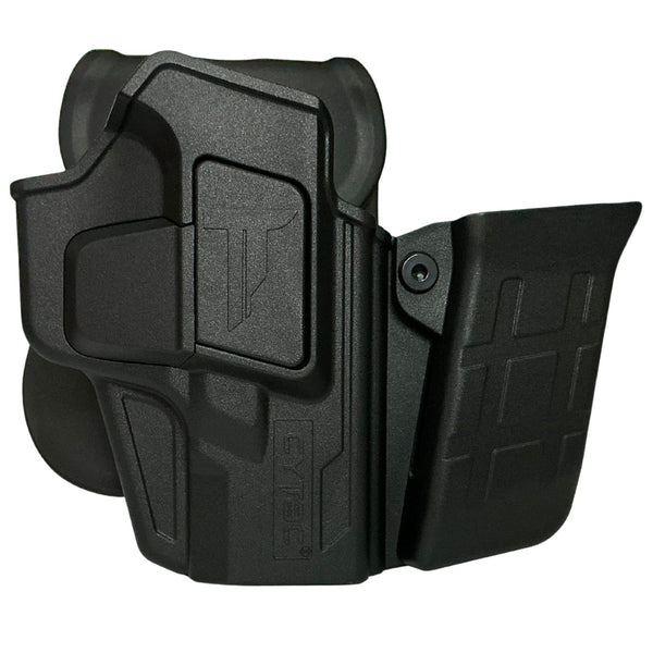 2 EN 1 Funda arma Y Porta Cargador NEGRA R Fits Glock 19,23,32 MARCA CYTAC CY-G19G4SM