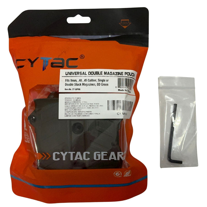 Porta cargador Doble Universal GREEN Multi-Transporte Sistema MOLLE MARCA CYTAC CY-MPUG