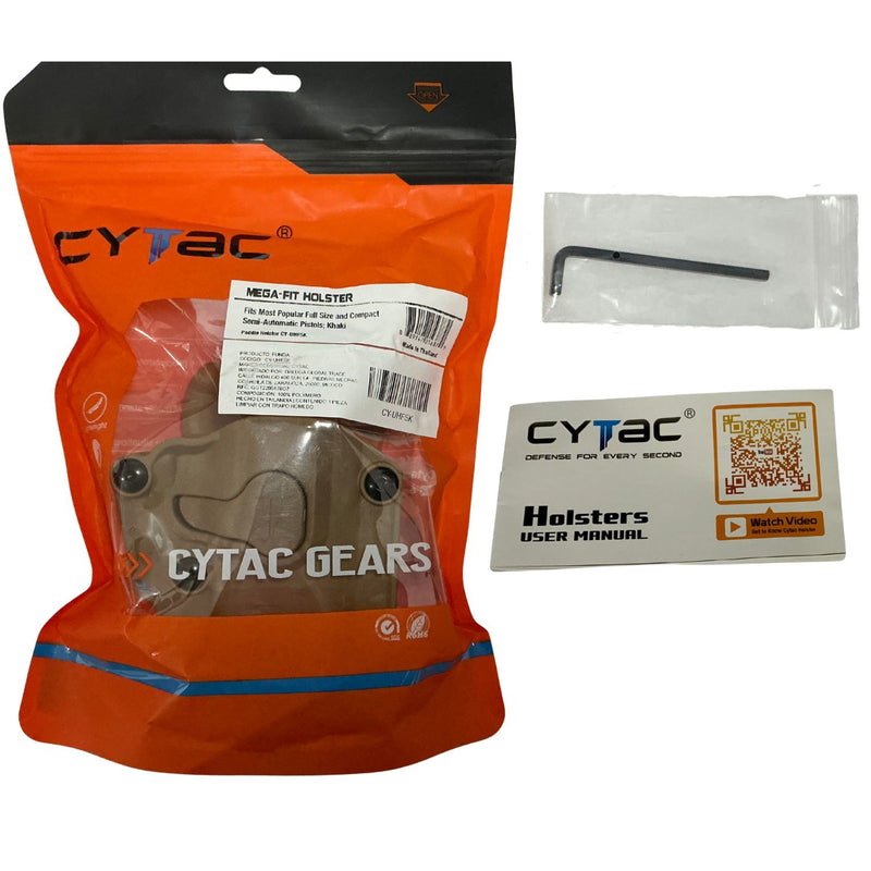 Funda Pistola Arma CAQUI UNIVERSAL Ajuste Perfecto Rápida Extracción MARCA CYTAC CY-UHFSK