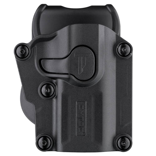 Funda Arma pistola NEGRA HOLSTER UNIVERSAL CY Mega-Fit ABS rotación 360º MARCA CYTAC CY-UHFS