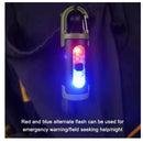 Mini Linterna Mosquetón De Bolsillo LED USB-C COB Roja Azul 4 modos CYLY011
