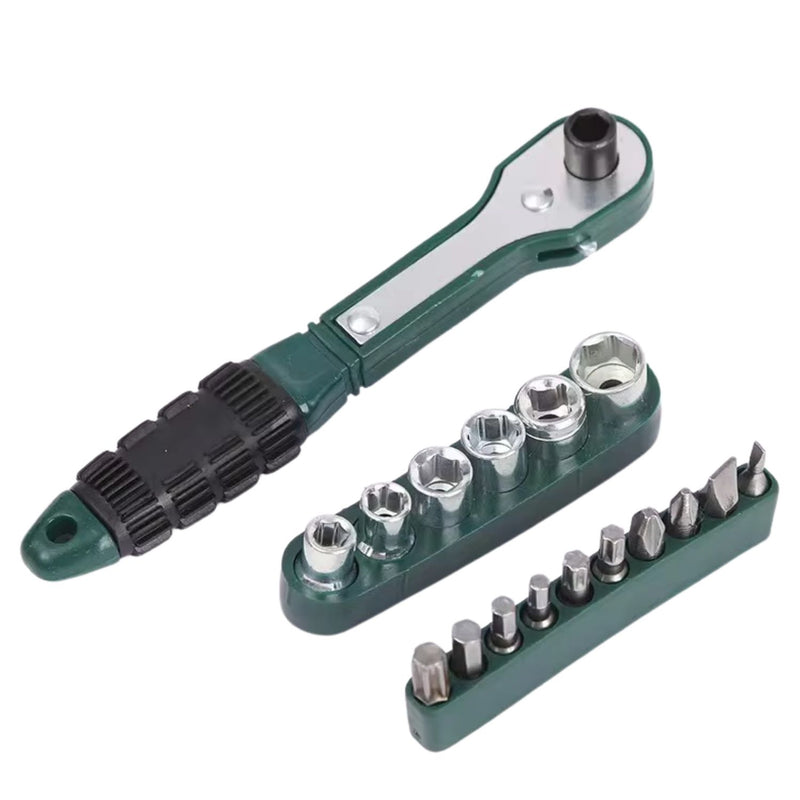 17 en 1 Juego de Matraca 1/4  Multifuncional Puntas * Dados varios DH58