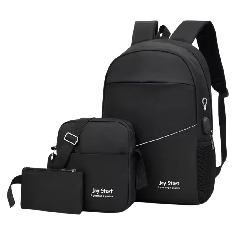 3 en 1 Mochila +Lonchera +Lapicera Audifonos USB LAPTOP DNB264