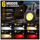 Lámpara Mosquetón DESARMADOR DESTAPADOR ROMPE VIDRIOS 6 EFECTOS LUZ DT137