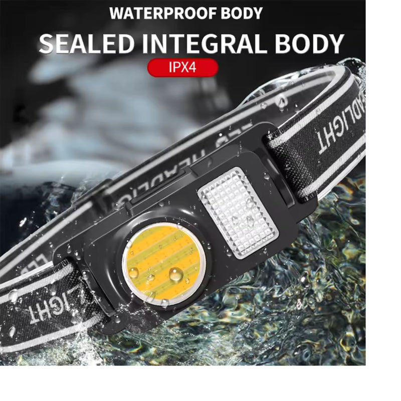 Linterna Frontal 3 Modos Recargable USB C Impermeable DT568