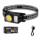 Linterna Frontal 3 Modos Recargable USB C Impermeable DT568