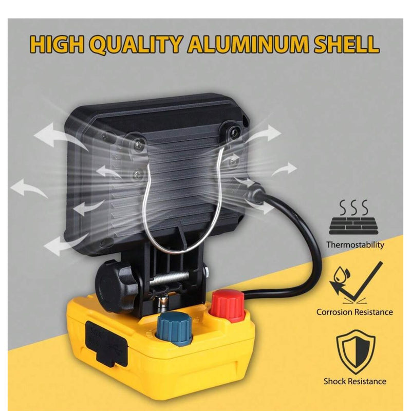 Luz de trabajo inalámbrico led 18V luz fria y calida power bank DT625