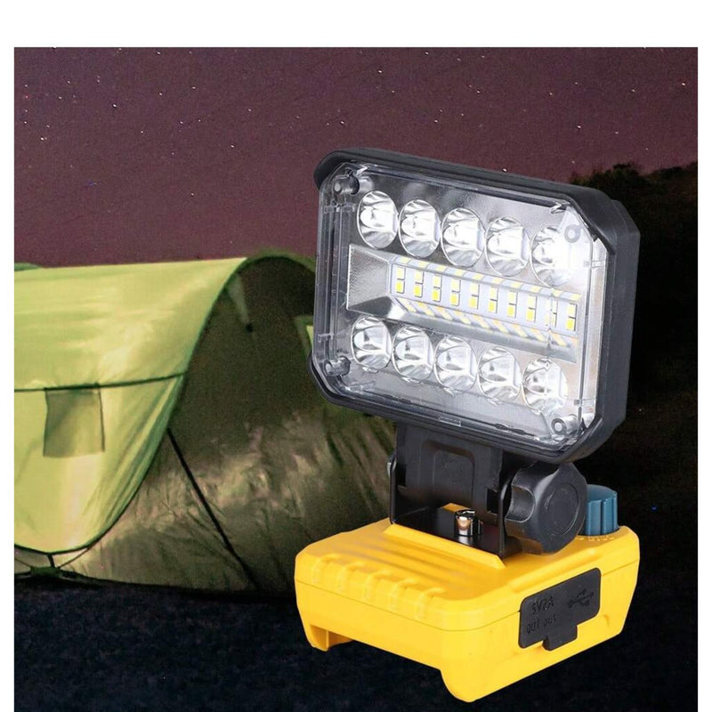 Luz de trabajo inalámbrico led 18V luz fria y calida power bank DT625