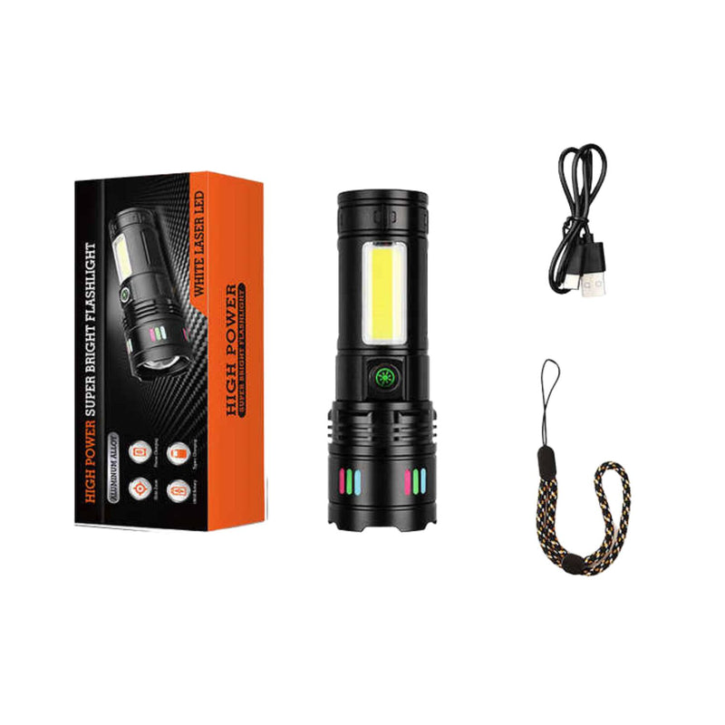 Lampara Power Bank nivel de carga + cob 5 pasos impermeable DT665