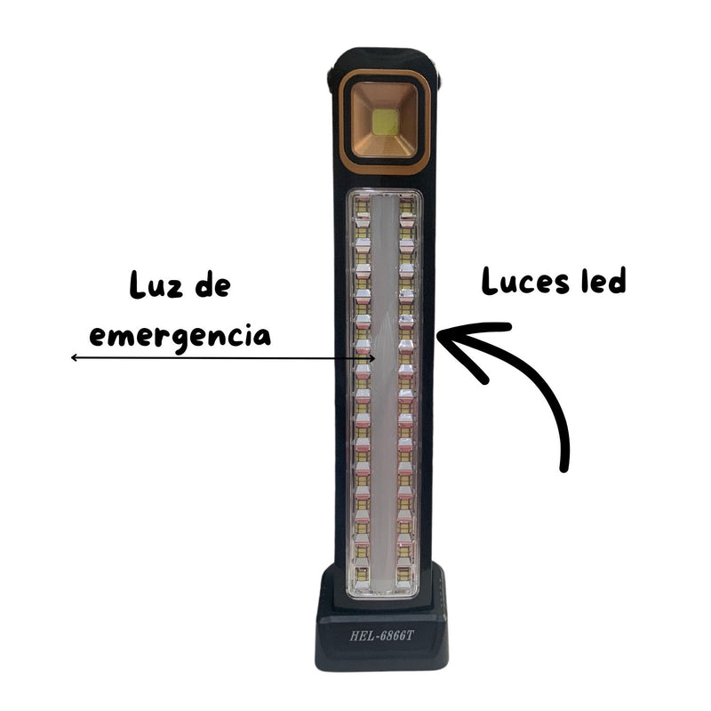 Lampara de emergencia multifunción, panel solar 4000lum DT6TA