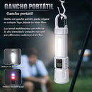 Linterna LED Recargable C Gancho Indicador Batería + Zoom DT743