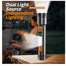 Linterna LED COB  IPX5 Zoom Ajustable USB C Camping Emergencias EDC DT786