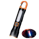 Linterna LED Frontal COB Lateral Con Gancho Mosquetón Luz Patrulla Roja Azul DT787