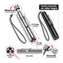 LAMPARA + Láser + LUZ NEGRA TIPO PUPILERA CUERPO METALICO USB DZ-001