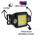 Linterna de Cabeza, 5 Pasos de Luz, Efecto Patrulla DT526