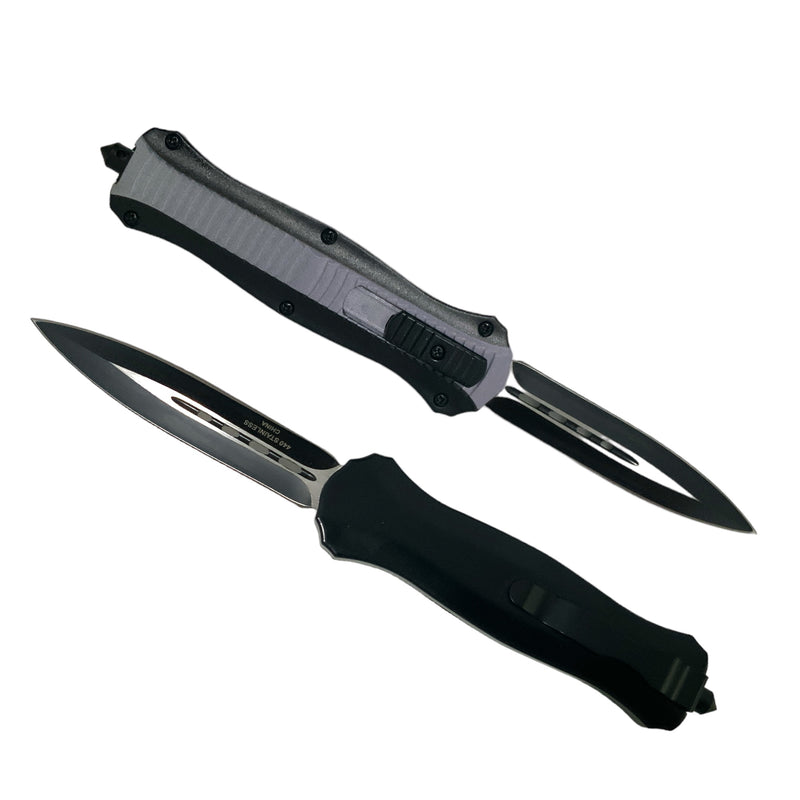Navaja metálica automática doble filo rompe vidrios c/funda algunos modelos  f300