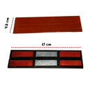 Reflejante Vial MOTO Autoadherible Alta Visibilidad *Rojo/Blanco*  17 cm FTG5