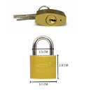Mini Candado de Seguridad Tipo Latón 3 Llaves FHS32