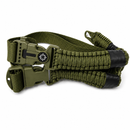 Portafusil Táctico Paracord 550 Trenzado de 1 Puntos con Brújula Corta sogas Pedernal Silbato GJ328
