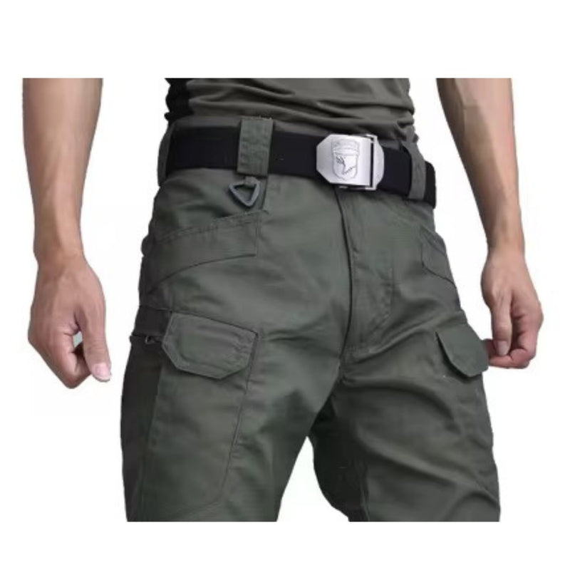 Pantalón COMBATE Táctico Ajustable Multi Compartimientos Trabillas Anchas uso rudo GJPKZ-1