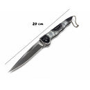Navaja Plegable Relieves llavero + clip  Acero INOX Mármol EDC Llavero 20cm JF1012 / JF1013