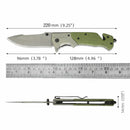 Navaja Bolsillo Plegable Clip Rompevidrios Antidesliz JF308N