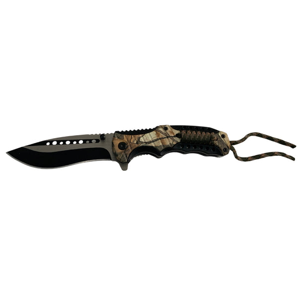 Cuchillo Automatico de Caza, c/cuerda paracord JF767C