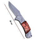 Navaja plegable Relieves FAUNA Grabados Hoja clip Point JF838