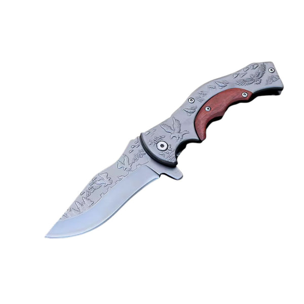 Navaja plegable EDC Relieves tipo Vintage hoja clip point 21cm JF839