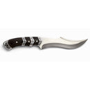 Cuchillo Táctico Curvo + Funda Hoja 18 cm Acero Inoxidable JF842