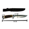 Cuchillo Caza Bowie Funda artesanal 30 cm Triple Canal JF843
