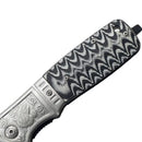 Navaja Plegable Clip Hoja Negra 22 cm Diseño Grabado JF860