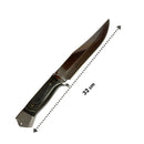 Cuchillo Cazador Acero Inoxidable Mango Tipo Madera Heavy Duty JF866