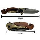 Navaja Plegable Cacería Clip CORTA SOGA antiderrapante Bolsillo JF875